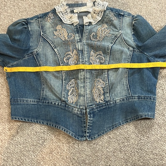 Beautiful Jeanology Embellished Cropped Jean Jacket - Picture 11 of 11